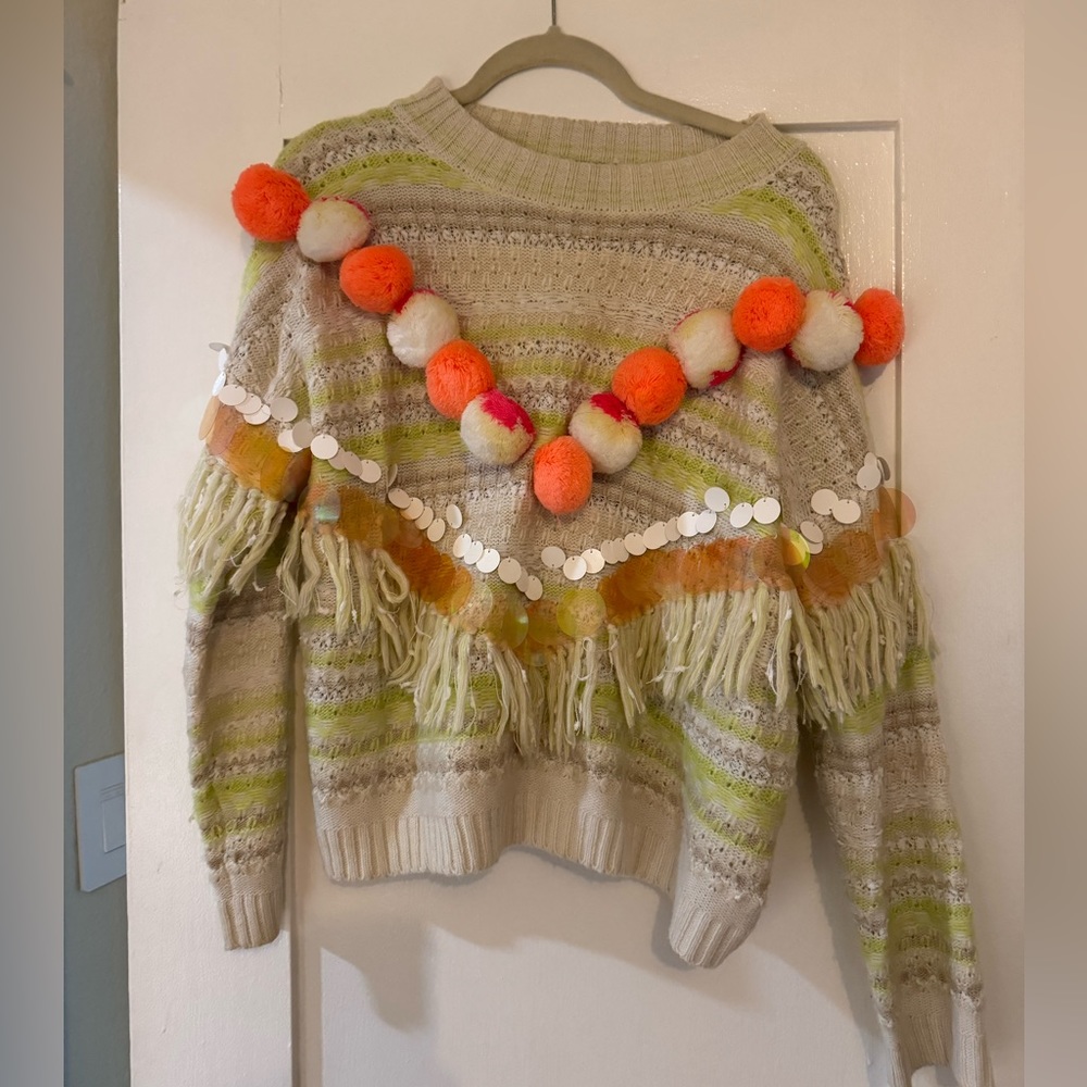 ASOS pom pom tassel “ugly” Christmas sweater